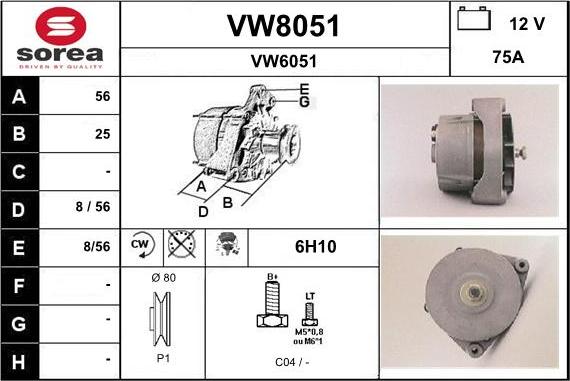 SNRA VW8051 - Alternator www.molydon.hr