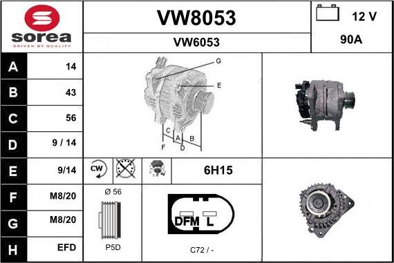 SNRA VW8053 - Alternator www.molydon.hr