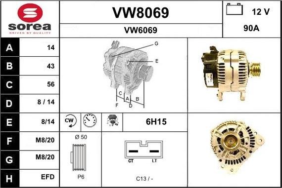 SNRA VW8069 - Alternator www.molydon.hr