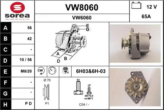 SNRA VW8060 - Alternator www.molydon.hr