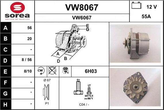 SNRA VW8067 - Alternator www.molydon.hr