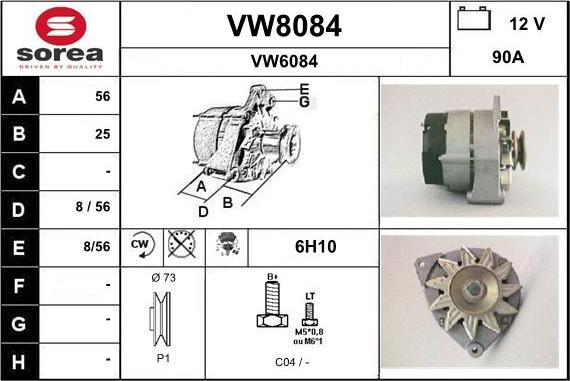 SNRA VW8084 - Alternator www.molydon.hr