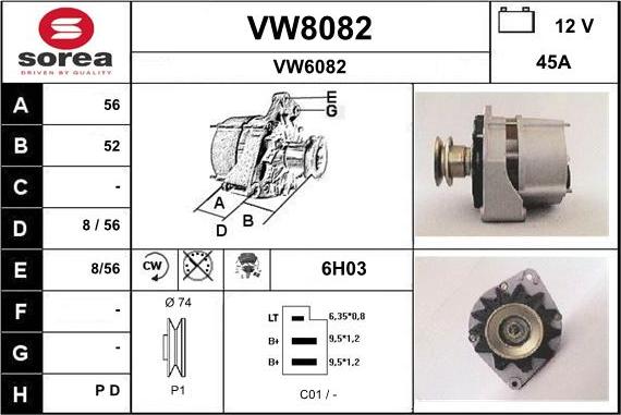 SNRA VW8082 - Alternator www.molydon.hr