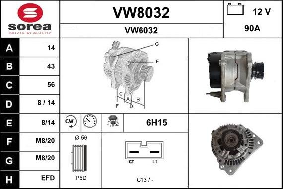 SNRA VW8032 - Alternator www.molydon.hr