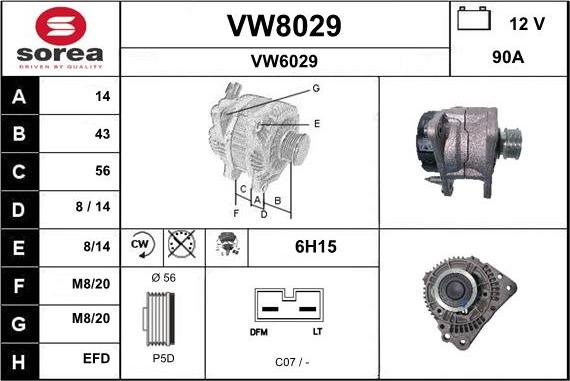 SNRA VW8029 - Alternator www.molydon.hr