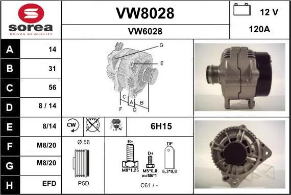 SNRA VW8028 - Alternator www.molydon.hr