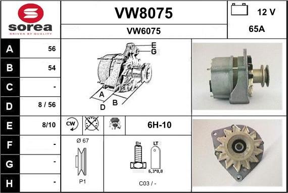 SNRA VW8075 - Alternator www.molydon.hr