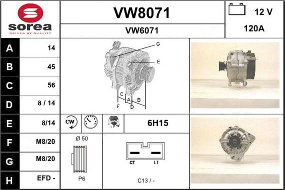 SNRA VW8071 - Alternator www.molydon.hr