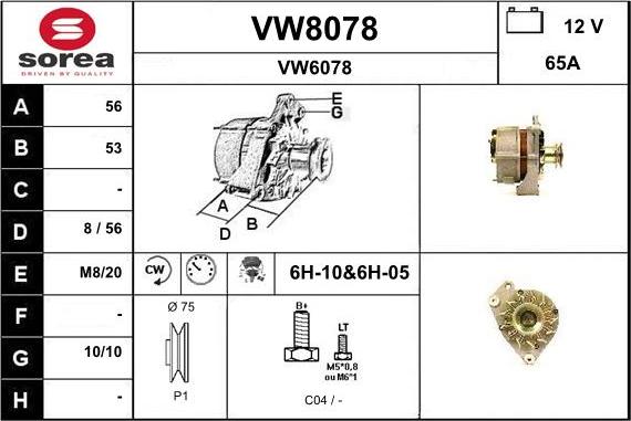 SNRA VW8078 - Alternator www.molydon.hr