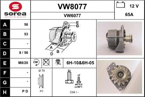 SNRA VW8077 - Alternator www.molydon.hr