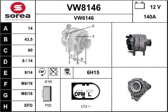 SNRA VW8146 - Alternator www.molydon.hr