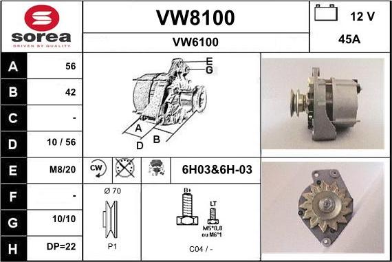 SNRA VW8100 - Alternator www.molydon.hr