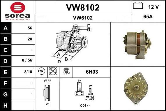 SNRA VW8102 - Alternator www.molydon.hr