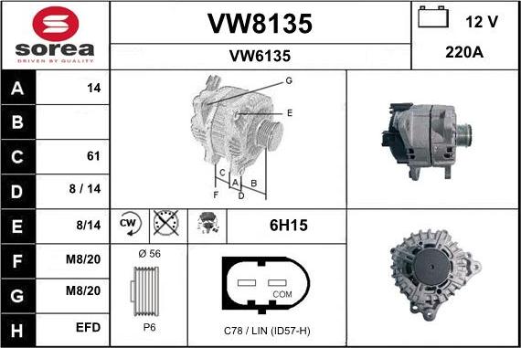 SNRA VW8135 - Alternator www.molydon.hr