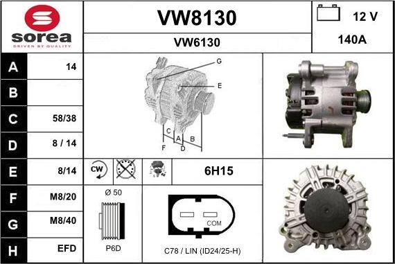 SNRA VW8130 - Alternator www.molydon.hr