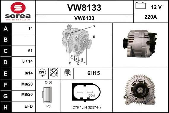 SNRA VW8133 - Alternator www.molydon.hr