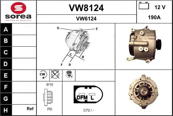 SNRA VW8124 - Alternator www.molydon.hr