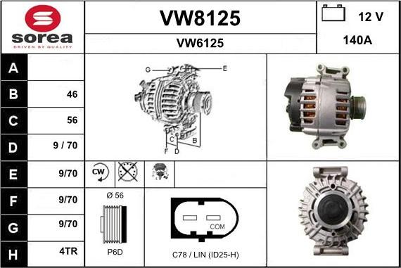 SNRA VW8125 - Alternator www.molydon.hr