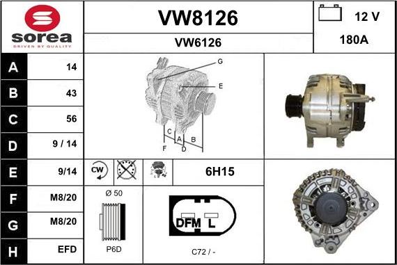 SNRA VW8126 - Alternator www.molydon.hr