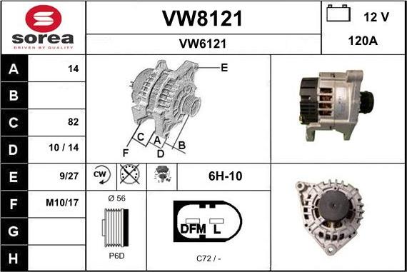 SNRA VW8121 - Alternator www.molydon.hr