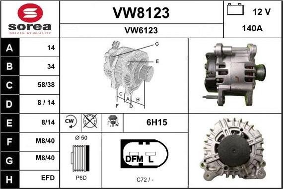 SNRA VW8123 - Alternator www.molydon.hr