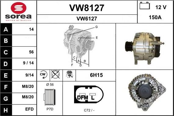 SNRA VW8127 - Alternator www.molydon.hr