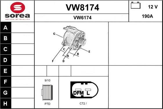 SNRA VW8174 - Alternator www.molydon.hr