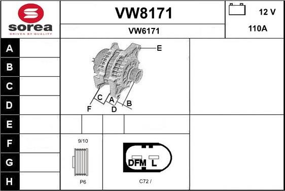 SNRA VW8171 - Alternator www.molydon.hr