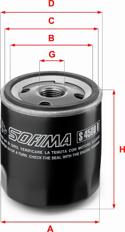 Sofima S 4500 R - Filter za ulje www.molydon.hr