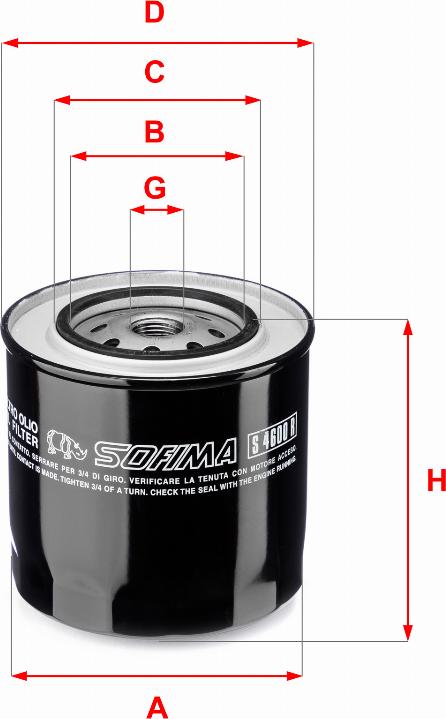 Sofima S 4600 R - Filter za ulje www.molydon.hr