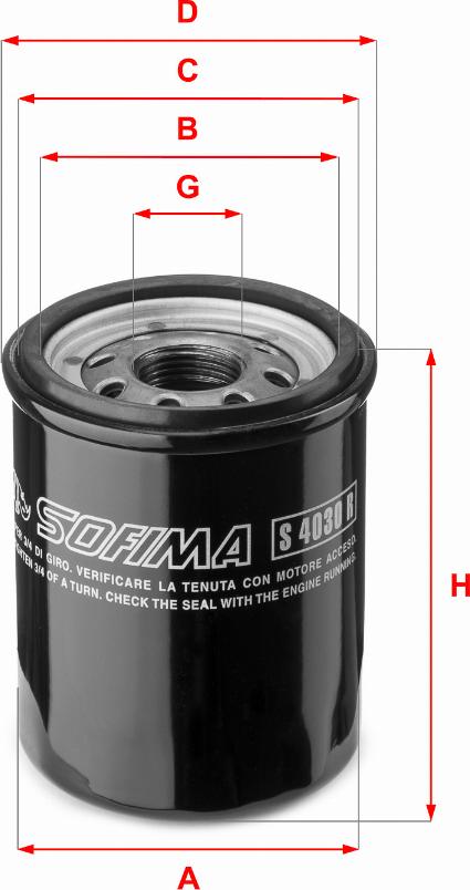 Sofima S 4030 R - Filter za ulje www.molydon.hr