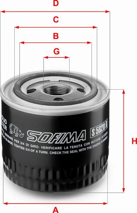 Sofima S 5820 R - Filter za ulje www.molydon.hr