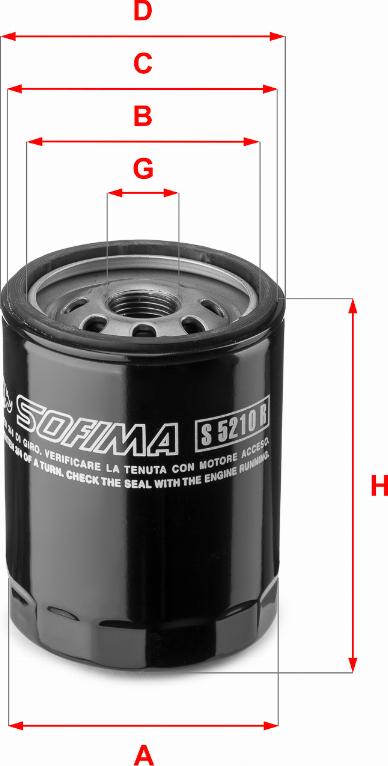 Sofima S 5210 R - Filter za ulje www.molydon.hr