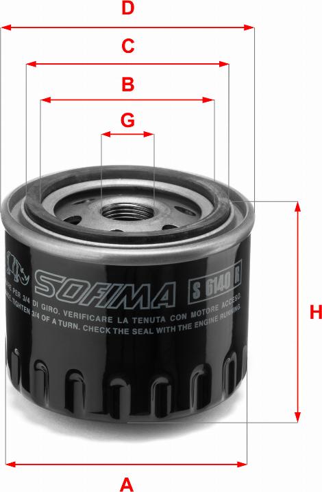 Sofima S 6140 R - Filter za ulje www.molydon.hr