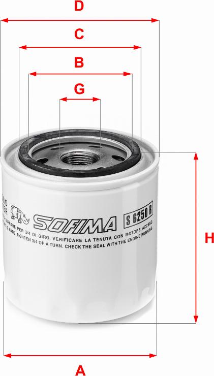 Sofima S 6250 R - Filter za ulje www.molydon.hr