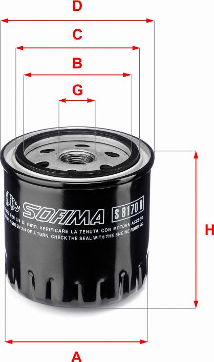 Sofima S 8170 R - Filter za ulje www.molydon.hr