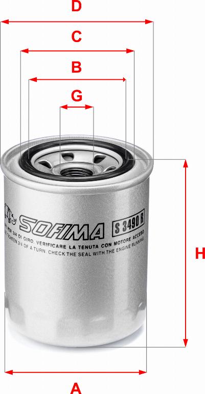 Sofima S 3490 R - Filter za ulje www.molydon.hr