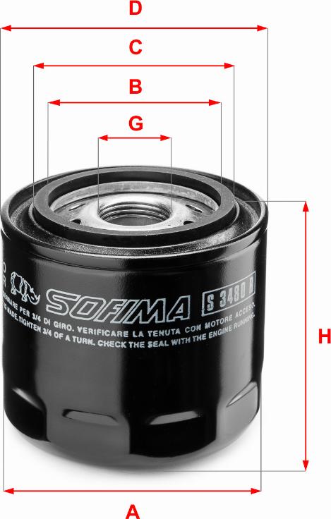 Sofima S 3480 R - Filter za ulje www.molydon.hr