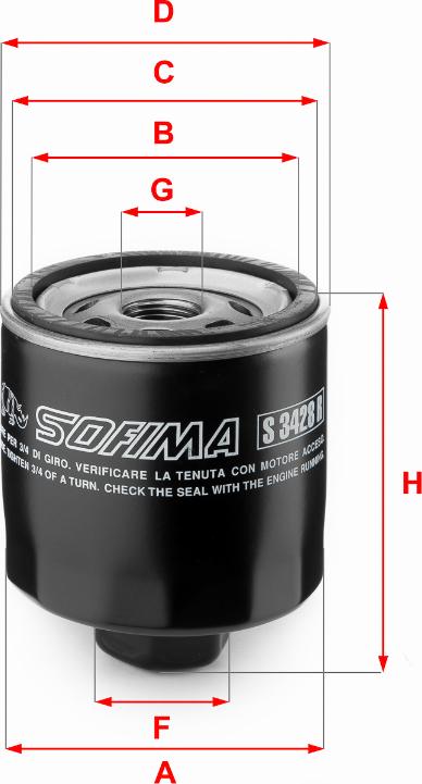 Sofima S 3428 R - Filter za ulje www.molydon.hr