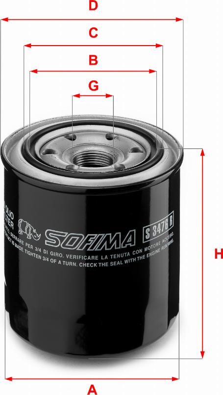 Sofima S 3476 R - Filter za ulje www.molydon.hr