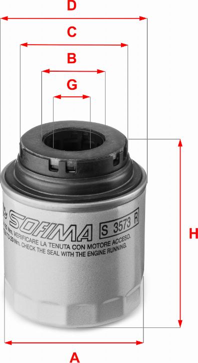 Sofima S 3573 R - Filter za ulje www.molydon.hr