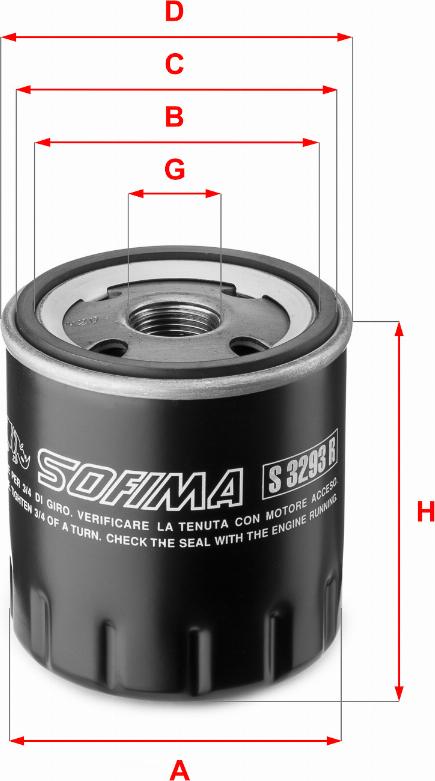 Sofima S 3293 R - Filter za ulje www.molydon.hr