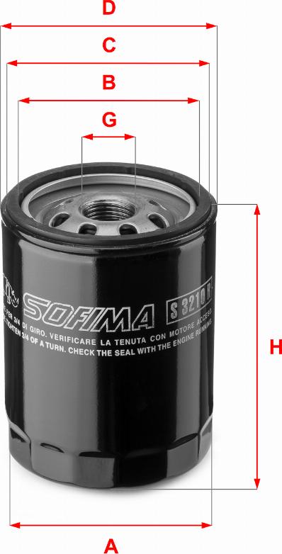 Sofima S 3210 R - Filter za ulje www.molydon.hr