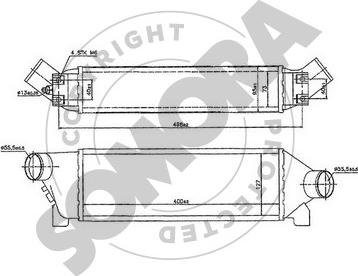 Somora 094445B - Intercooler, hladnjak www.molydon.hr