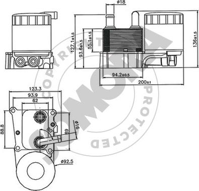 Somora 093465 - Uljni hladnjak, ulje za motor www.molydon.hr