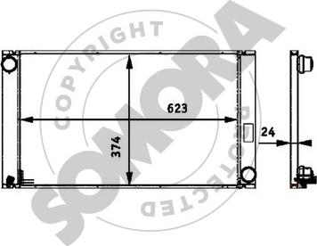 Somora 041340D - Hladnjak, hladjenje motora www.molydon.hr