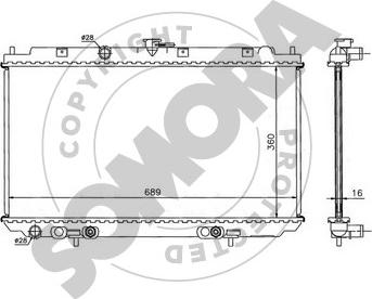 Somora 193440A - Hladnjak, hladjenje motora www.molydon.hr