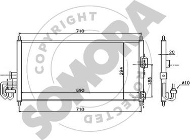 Somora 193460 - Kondenzator, klima-Uređaj www.molydon.hr