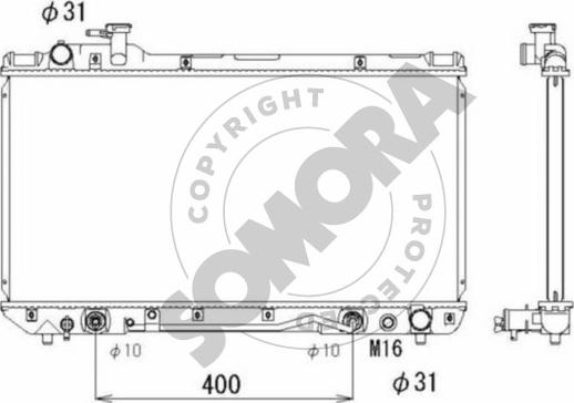 Somora 316540B - Hladnjak, hladjenje motora www.molydon.hr