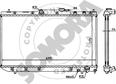 Somora 311744 - Hladnjak, hladjenje motora www.molydon.hr